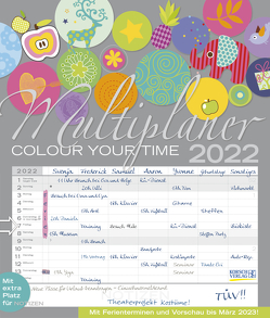 Multiplaner – Colour your time 2022 von Halbleib,  Beate, Korsch Verlag