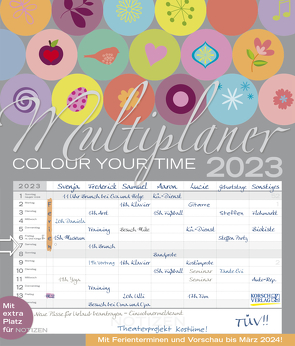 Multiplaner – Colour your time 2023 von Halbleib,  Beate, Korsch Verlag