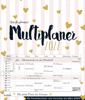 Multiplaner – Time for glamour 2022 von Korsch Verlag