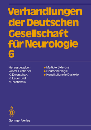 Multiple Sklerose Neuroonkologie Konstitutionelle Dyslexie von Dworschak,  Kurt, Firnhaber,  Wolfgang, Lauer,  Klaus, Nichtweiß,  Michael