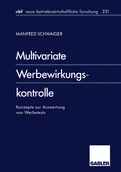 Multivariate Werbewirkungskontrolle von Schwaiger,  Manfred