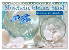 Muscheln, Steine, Sand (Tischkalender 2024 DIN A5 quer), CALVENDO Monatskalender von Kruse,  Gisela