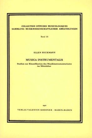 Musica instrumentalis von Hickmann,  Ellen
