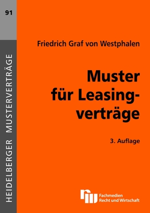 Muster für Leasingverträge von Westphalen,  Friedrich