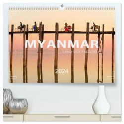 MYANMAR – Land der Pagoden (hochwertiger Premium Wandkalender 2024 DIN A2 quer), Kunstdruck in Hochglanz von Weigt,  Mario