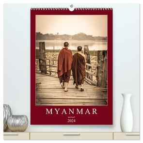 MYANMAR SPIRITUELL 2024 (hochwertiger Premium Wandkalender 2024 DIN A2 hoch), Kunstdruck in Hochglanz von Rost,  Sebastian