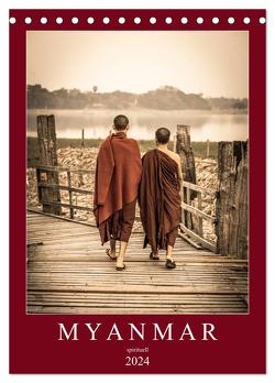 MYANMAR SPIRITUELL 2024 (Tischkalender 2024 DIN A5 hoch), CALVENDO Monatskalender von Rost,  Sebastian