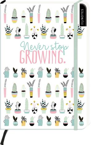 myNOTES Notizbuch A5: Never stop growing