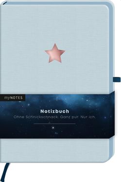 myNOTES Notizbuch A5 Classics Stern hellblau