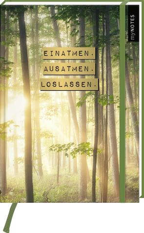 myNOTES Notizbuch A5: Einatmen. Ausatmen. Loslassen.