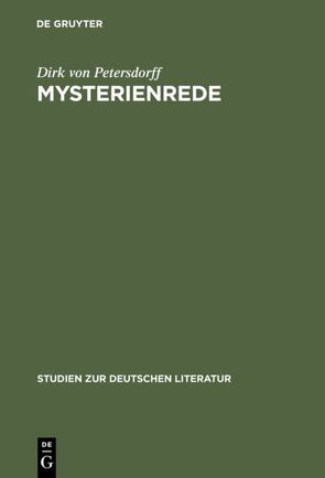 Mysterienrede von Petersdorff,  Dirk von