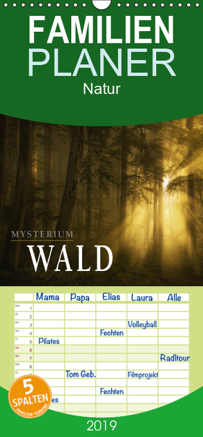 Mysterium Wald – Familienplaner hoch (Wandkalender 2019 , 21 cm x 45 cm, hoch) von Maier,  Norbert