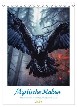 Mystische Raben (Tischkalender 2024 DIN A5 hoch), CALVENDO Monatskalender von Gierok-Latniak,  Steffen