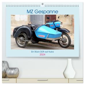MZ-Gespanne – Ein Stück DDR auf Kuba (hochwertiger Premium Wandkalender 2024 DIN A2 quer), Kunstdruck in Hochglanz von von Loewis of Menar,  Henning
