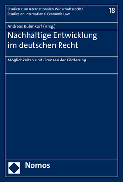 Nachhaltige Entwicklung im deutschen Recht von Rühmkorf,  Andreas