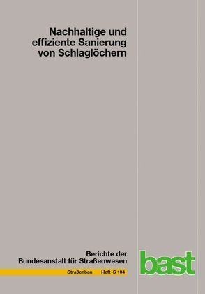 Nachhaltige und effiziente Sanierung von Schlaglöchern von Beckedahl,  Hartmut Johannes, Koppers,  Stefan, Nafe,  Christian, Paffrath,  Tobias, Thienert,  Christian