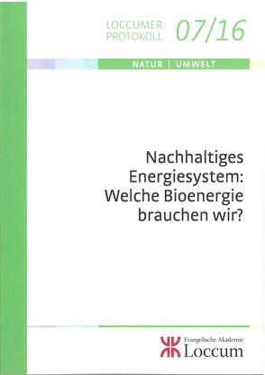 Nachhaltiges Energiesystem: Welche Bioenergie brauchen wir? von Müller,  Monika C.M., Wagener-Lohse,  Georg
