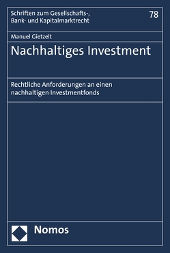 Nachhaltiges Investment von Gietzelt,  Manuel