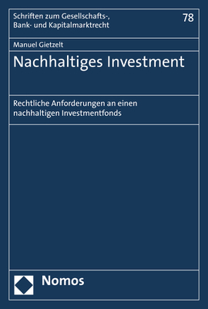 Nachhaltiges Investment von Gietzelt,  Manuel