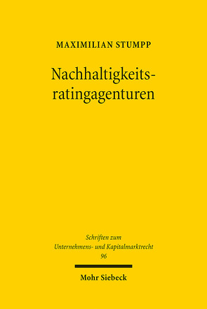 Nachhaltigkeitsratingagenturen von Stumpp,  Maximilian