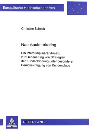 Nachkaufmarketing von Scheck,  Christine