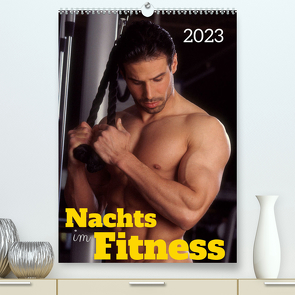 Nachts im Fitness (Premium, hochwertiger DIN A2 Wandkalender 2023, Kunstdruck in Hochglanz) von malestockphoto