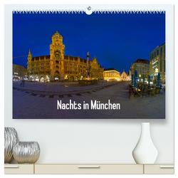 Nachts in München (hochwertiger Premium Wandkalender 2024 DIN A2 quer), Kunstdruck in Hochglanz von Tabken,  Dimo