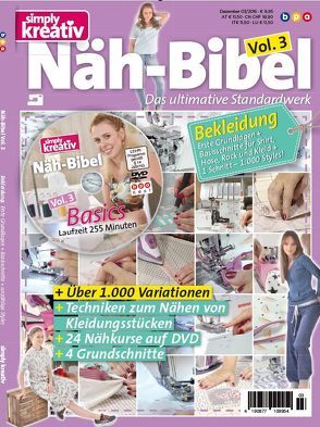 simply kreativ – Näh-Bibel Volume 3 (inkl. DVD) von bpa media GmbH, Buss,  Oliver