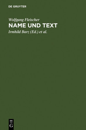 Name und Text von Barz,  Irmhild, Fix,  Ulla, Fleischer,  Wolfgang, Schröder,  Marianne