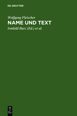 Name und Text von Barz,  Irmhild, Fix,  Ulla, Fleischer,  Wolfgang, Schröder,  Marianne