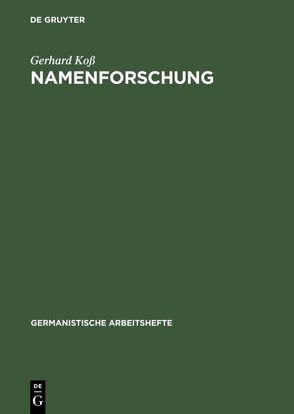 Namenforschung von Koß,  Gerhard