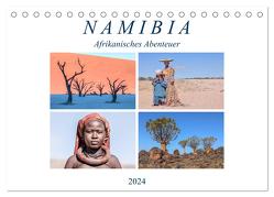 Namibia, afrikanisches Abenteuer (Tischkalender 2024 DIN A5 quer), CALVENDO Monatskalender von Kruse,  Joana