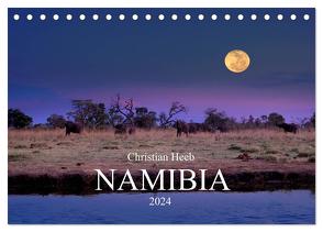 NAMIBIA Christian Heeb (Tischkalender 2024 DIN A5 quer), CALVENDO Monatskalender von Heeb,  Christian