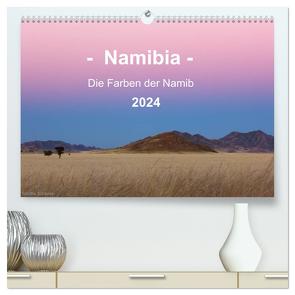 Namibia – Die Farben der Namib (hochwertiger Premium Wandkalender 2024 DIN A2 quer), Kunstdruck in Hochglanz von Schaenzer,  Sandra