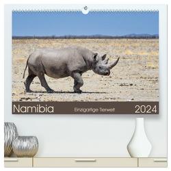 Namibia – einzigartige Tierwelt (hochwertiger Premium Wandkalender 2024 DIN A2 quer), Kunstdruck in Hochglanz von Alpert,  Christian