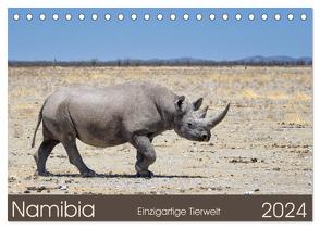 Namibia – einzigartige Tierwelt (Tischkalender 2024 DIN A5 quer), CALVENDO Monatskalender von Alpert,  Christian