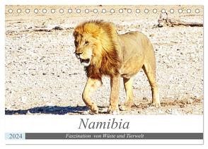 Namibia, Faszination Wüste und Tierwelt (Tischkalender 2024 DIN A5 quer), CALVENDO Monatskalender von Kärcher,  Linde