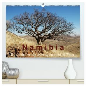 Namibia – faszinierende Menschen und Tiere (hochwertiger Premium Wandkalender 2024 DIN A2 quer), Kunstdruck in Hochglanz von Dürr,  Brigitte