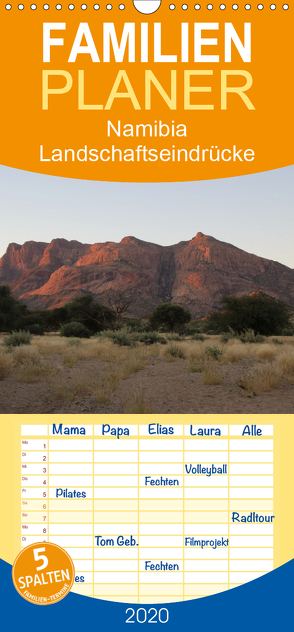 Namibia – Landschaftseindrücke – Familienplaner hoch (Wandkalender 2020 , 21 cm x 45 cm, hoch) von Morper,  Thomas