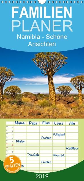 Namibia – Schöne Ansichten – Familienplaner hoch (Wandkalender 2019 , 21 cm x 45 cm, hoch) von Paszkowsky,  Ingo
