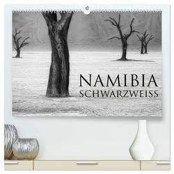 Namibia schwarzweiß (hochwertiger Premium Wandkalender 2024 DIN A2 quer), Kunstdruck in Hochglanz von Voss,  Michael