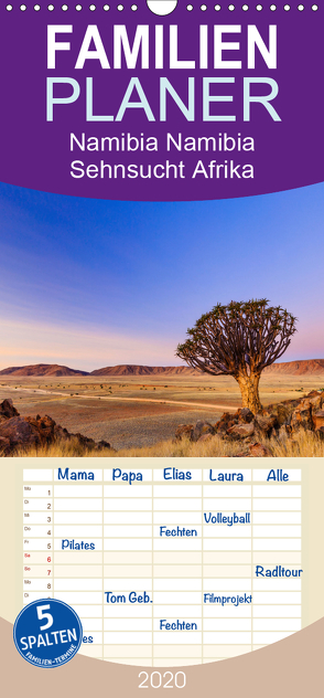 Namibia – Sehnsucht Afrika – Familienplaner hoch (Wandkalender 2020 , 21 cm x 45 cm, hoch) von Obländer,  Markus