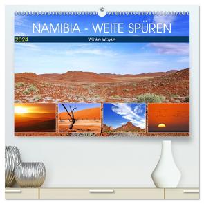 Namibia – Weite spüren (hochwertiger Premium Wandkalender 2024 DIN A2 quer), Kunstdruck in Hochglanz von Woyke,  Wibke