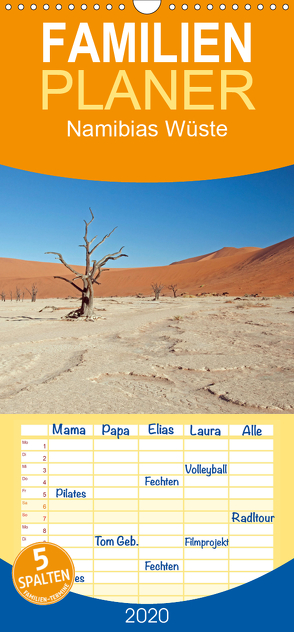 Namibias Wüste – Familienplaner hoch (Wandkalender 2020 , 21 cm x 45 cm, hoch) von Gerhardt,  Jana