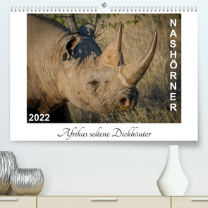 Nashörner – Afrikas seltene Dickhäuter (Premium, hochwertiger DIN A2 Wandkalender 2022, Kunstdruck in Hochglanz) von van der Wiel,  Irma