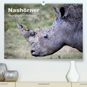 Nashörner – Begegnungen in Afrika (Premium, hochwertiger DIN A2 Wandkalender 2023, Kunstdruck in Hochglanz) von Herzog,  Michael