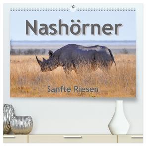 Nashörner – Sanfte Riesen (hochwertiger Premium Wandkalender 2024 DIN A2 quer), Kunstdruck in Hochglanz von Styppa,  Robert