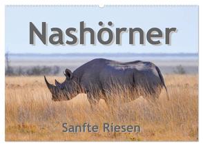 Nashörner – Sanfte Riesen (Wandkalender 2024 DIN A2 quer), CALVENDO Monatskalender von Styppa,  Robert