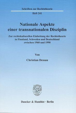 Nationale Aspekte einer transnationalen Disziplin. von Dessau,  Christian