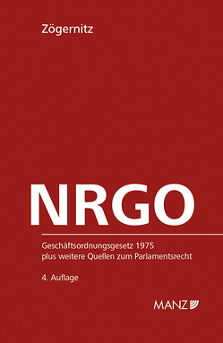 Nationalrat-Geschäftsordnung NRGO von Zögernitz,  Werner